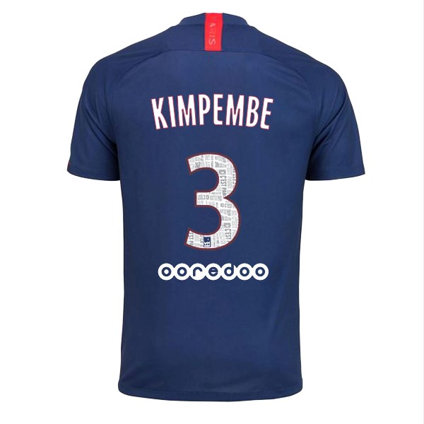 Camiseta Paris Saint Germain NO.3 Kimpembe Primera equipo 2019-20 Azul